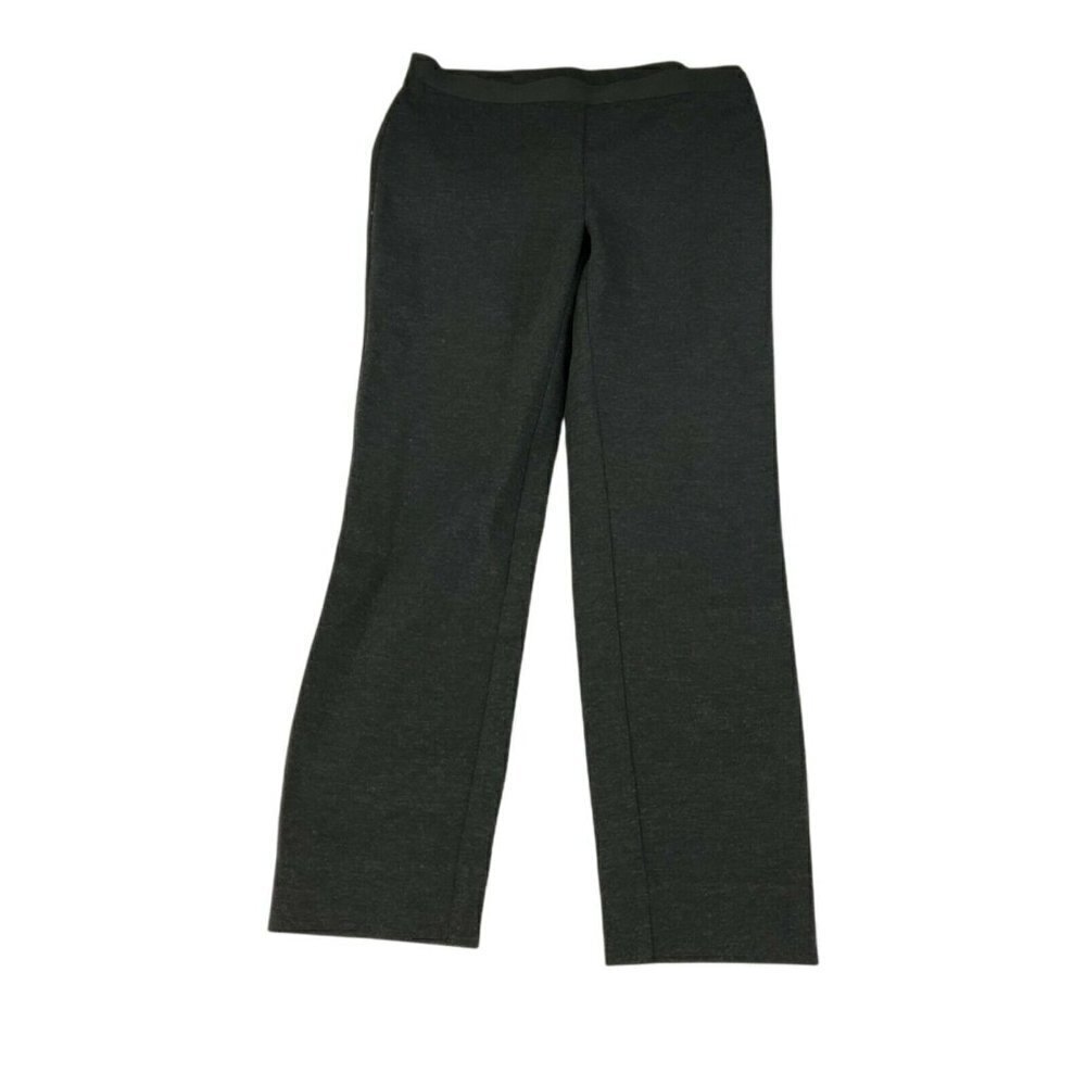 Everlane Pull On Dress Pants 8 Womens Charcoal Black Slim Trouser Side‎ Zip